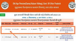 UP Pension Recover Registration Number